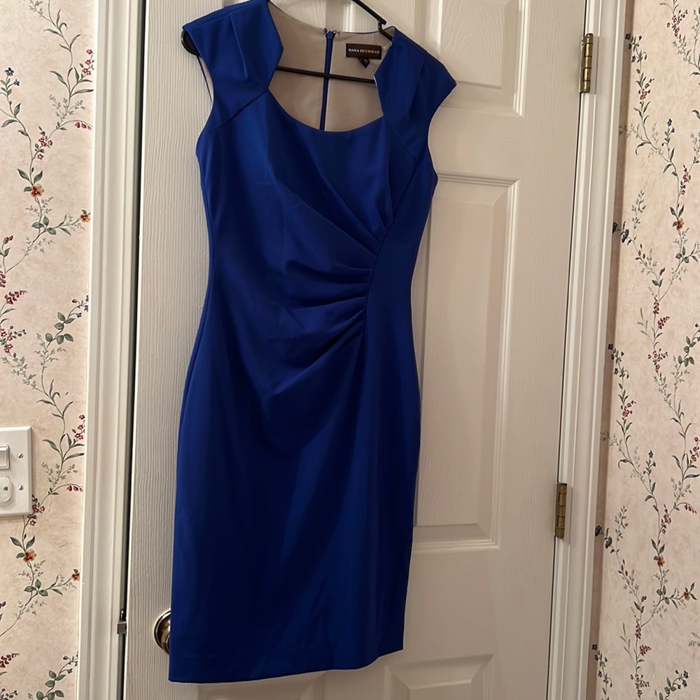 Dana buchman blue short sleeve dress, size 2